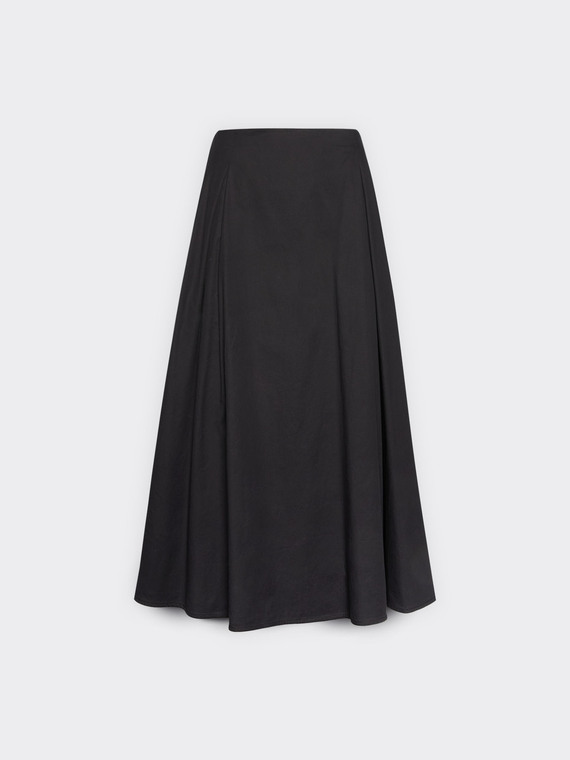 Saia midi com corte em A