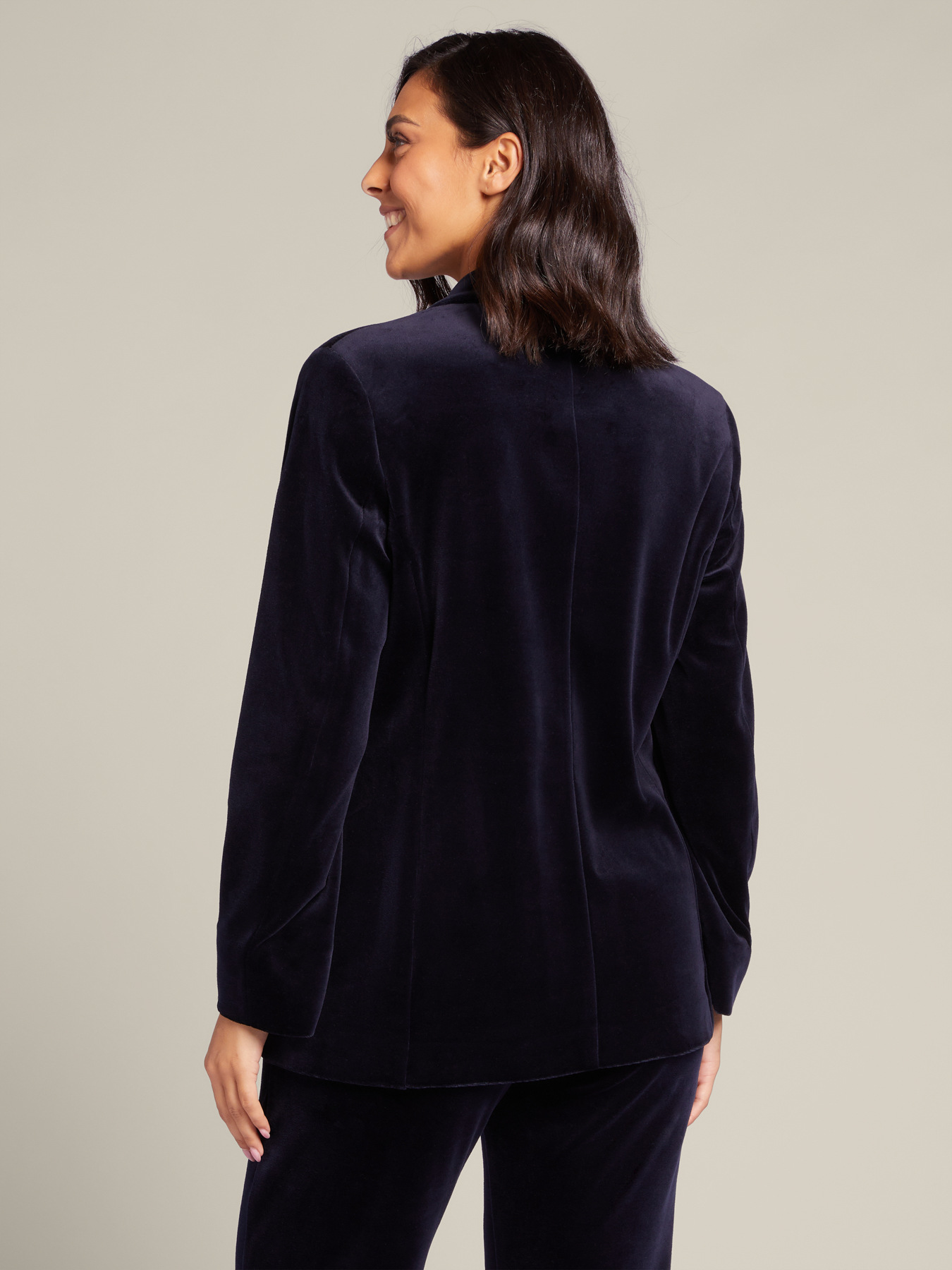 Zweireihige Jacke aus Samt image number 2