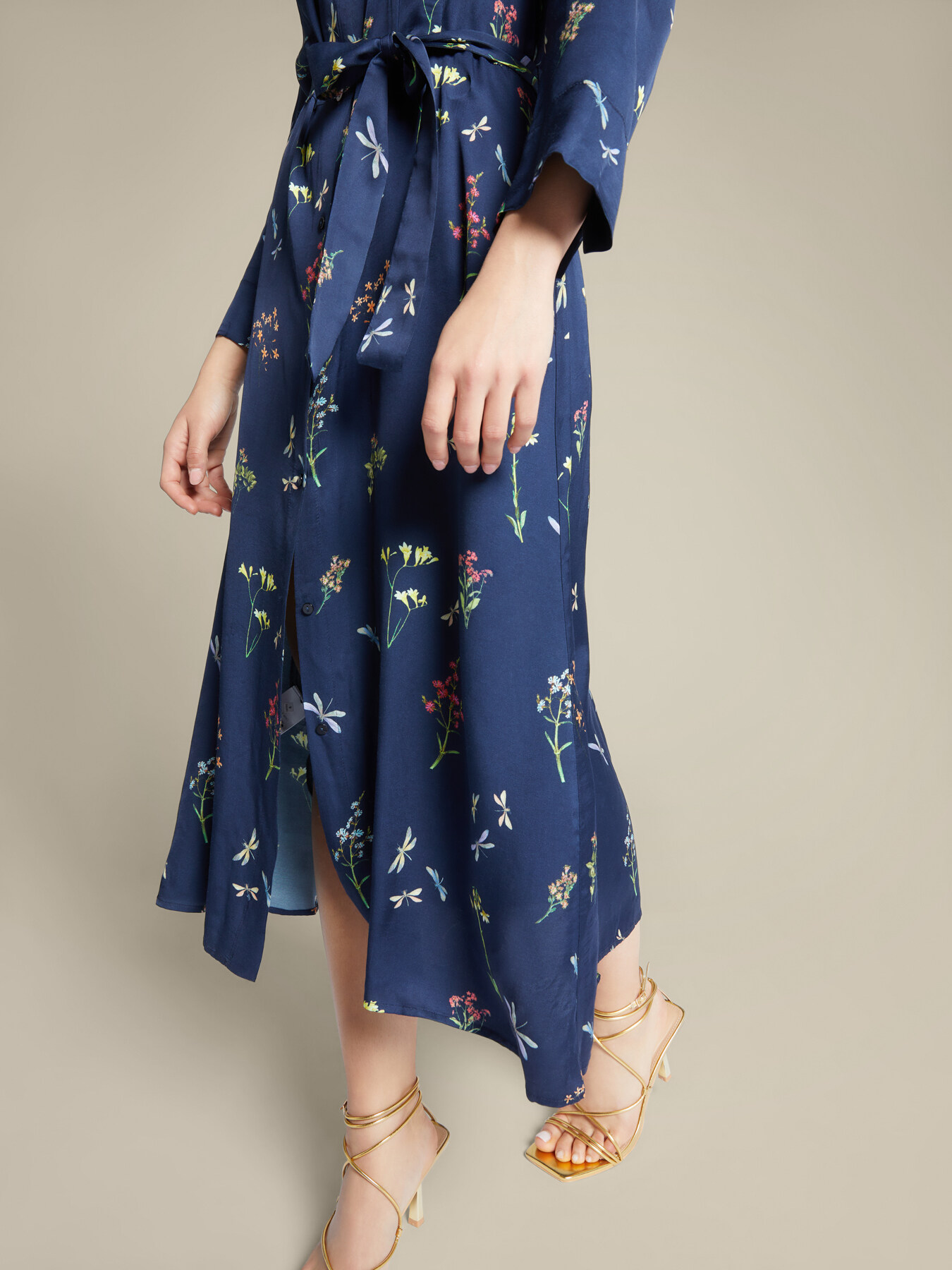 Chemisier stampa erbario in viscosa ECOVERO&trade; image number 3