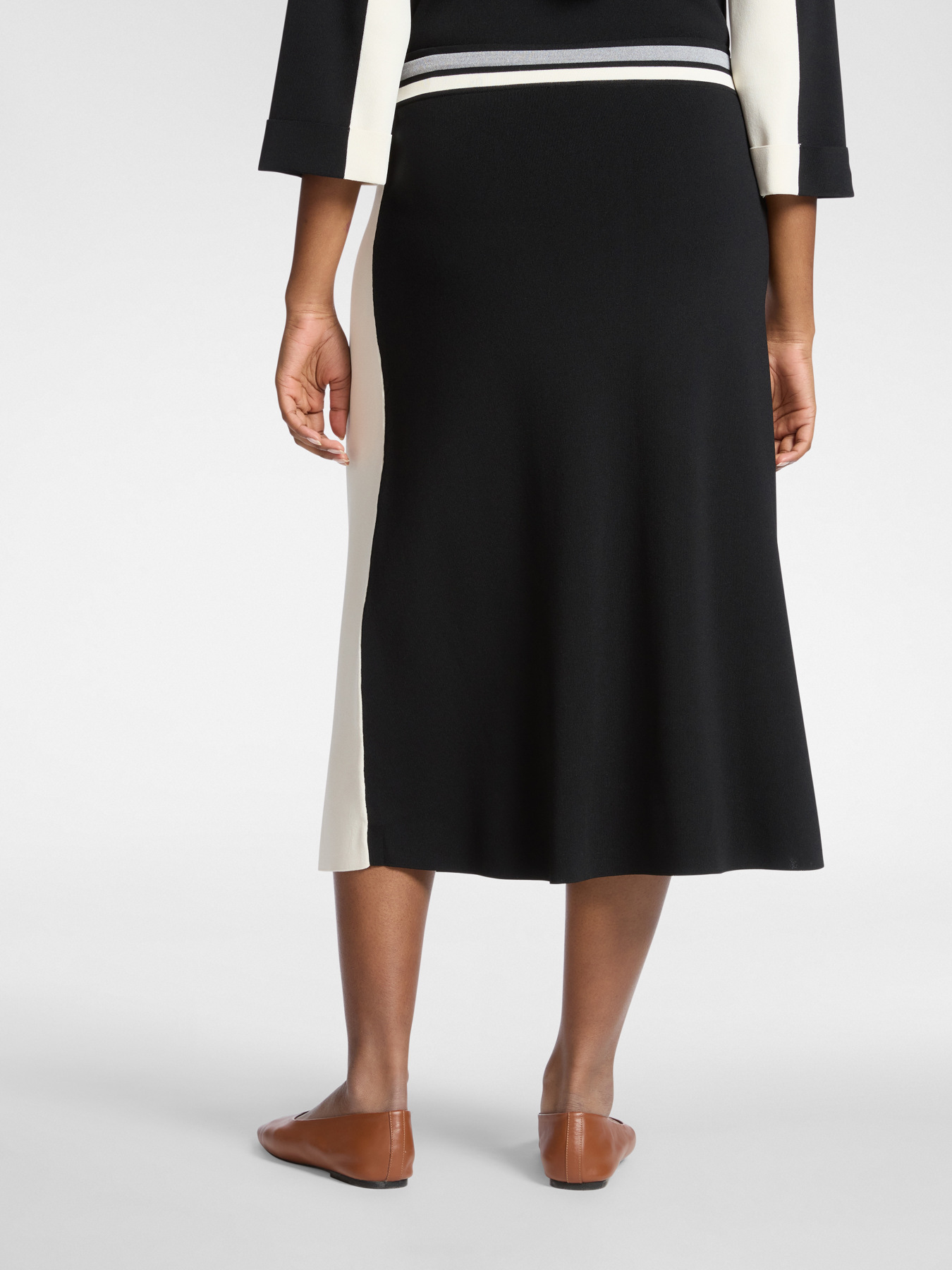 Schlauchrock im Color-Block-Design aus Viskose image number 1