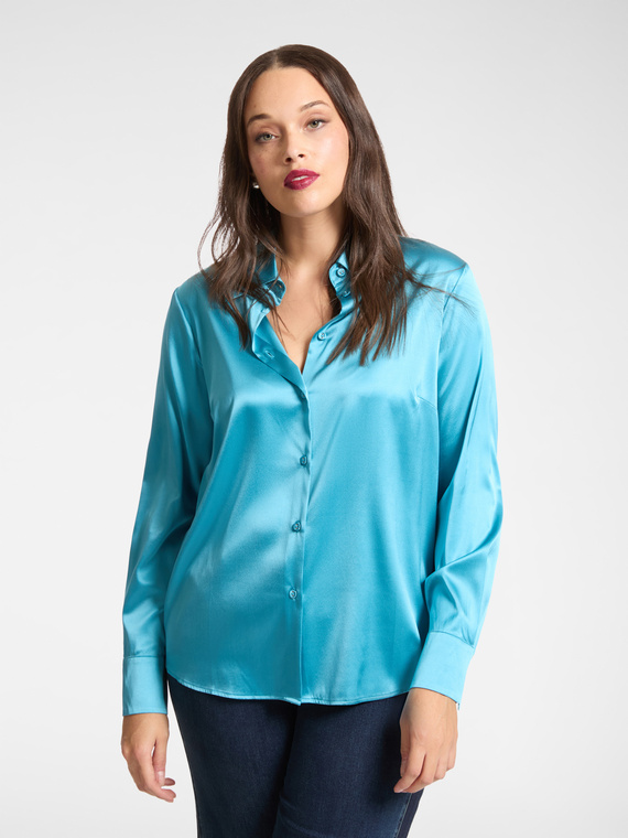 Stretch silk shirt