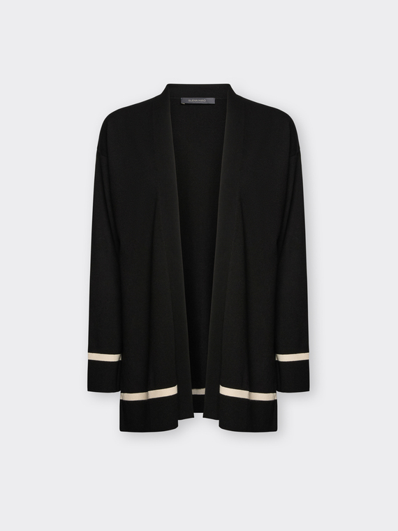 Cardigan in viscosa aperto
