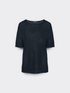 T-shirt in filato misto lyocell image number 4