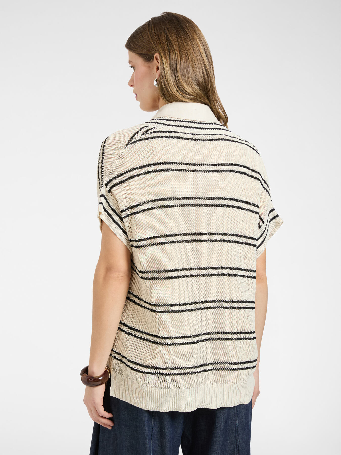 Maglia a righe misto cotone image number 1