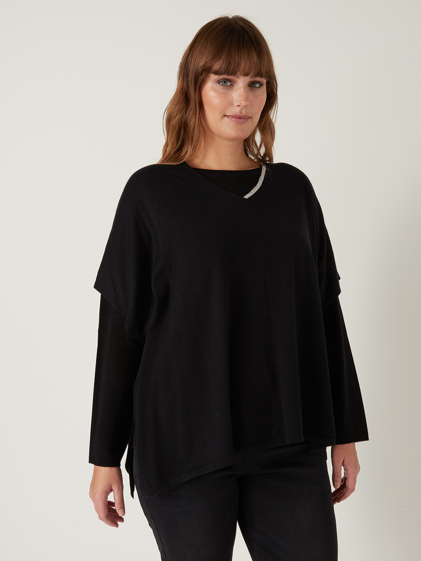 WOOL AND VISCOSE CAPE image number 2