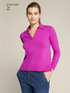ECOVERO™ viscose polo sweater image number 0