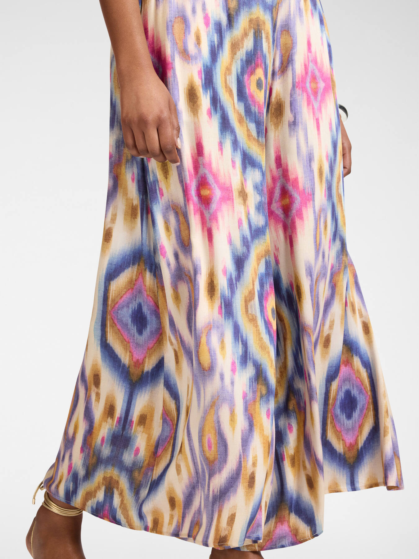 Printed viscose trousers image number 3