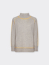 Wool jumper with contrasting edges image number 4