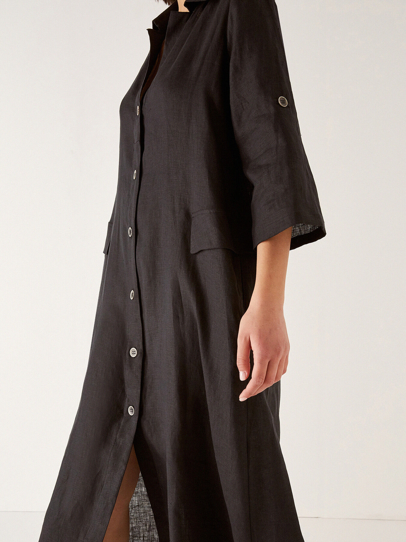 Abito chemisier in puro lino image number 2