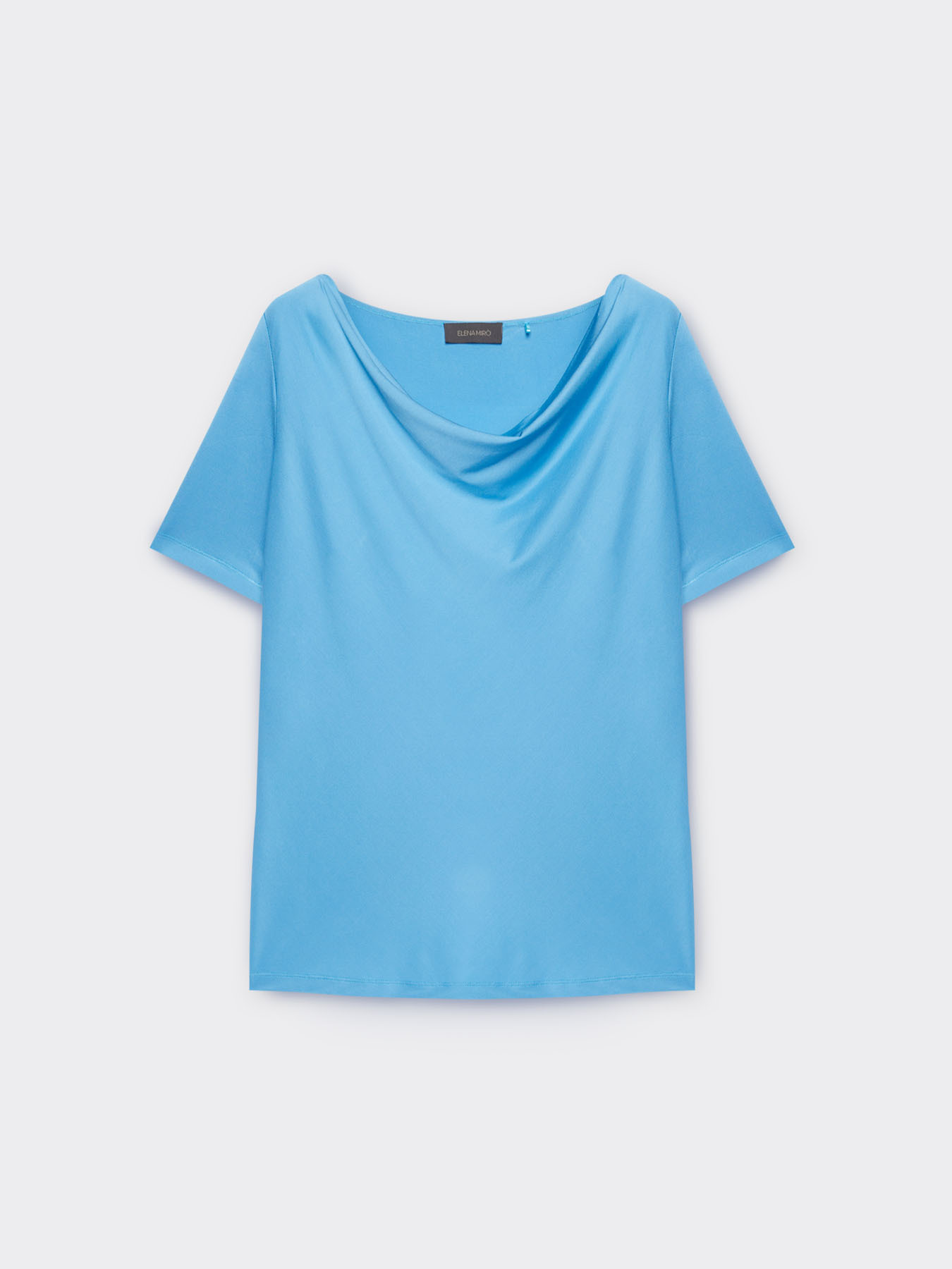 Viscose T-shirt with draping image number 4