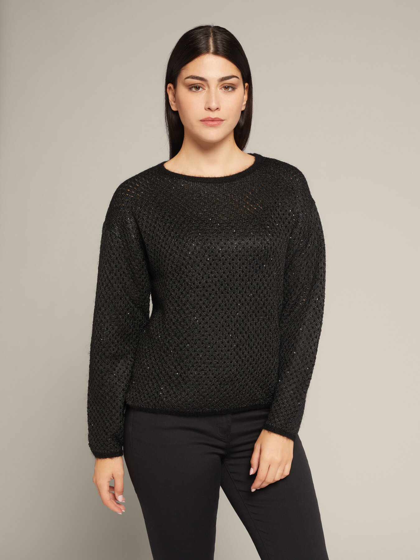 Camisola em mohair com lantejoulas image number 0