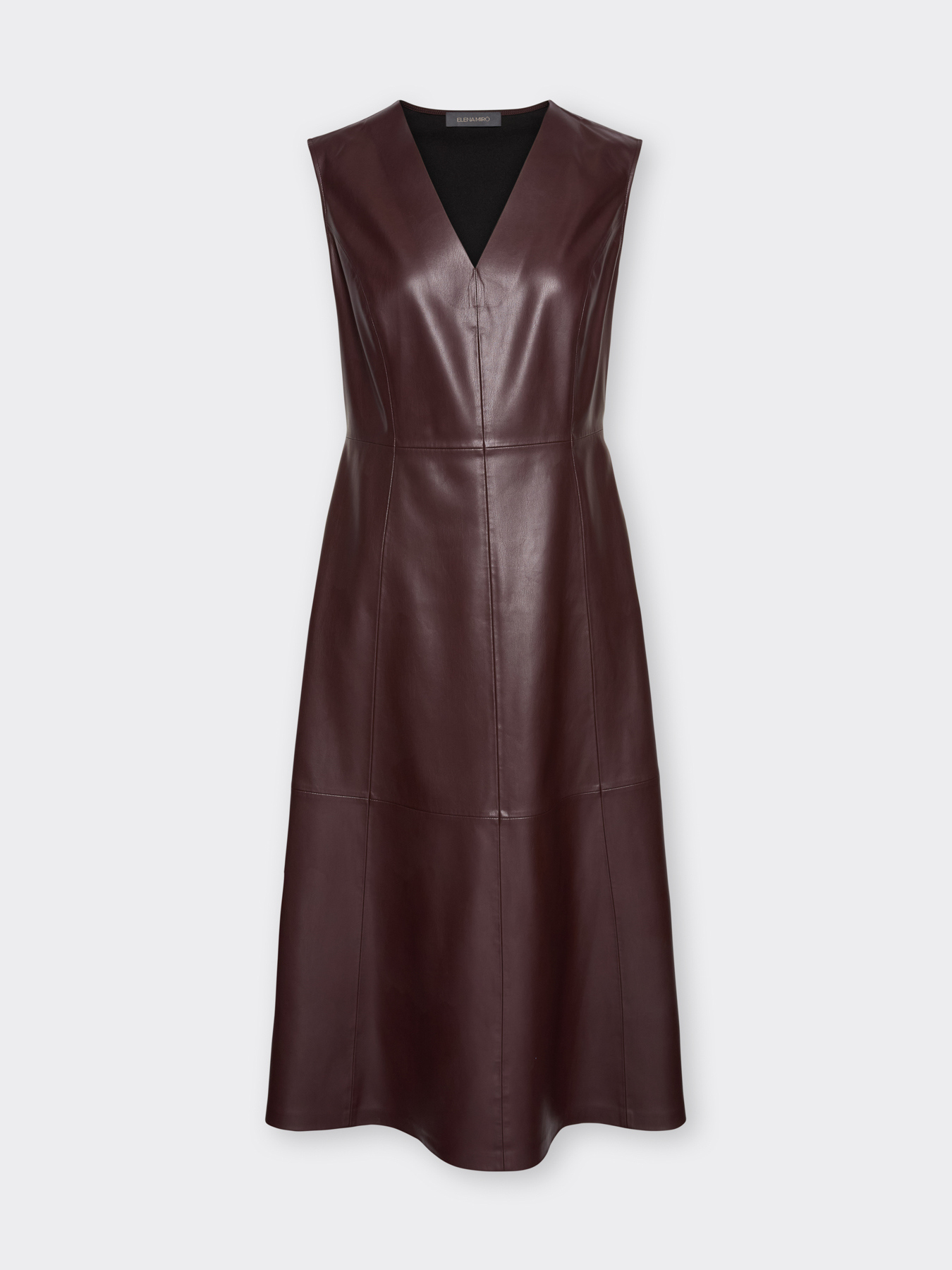 Vestido en A en tejido revestido image number 4
