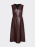 Vestido en A en tejido revestido image number 4