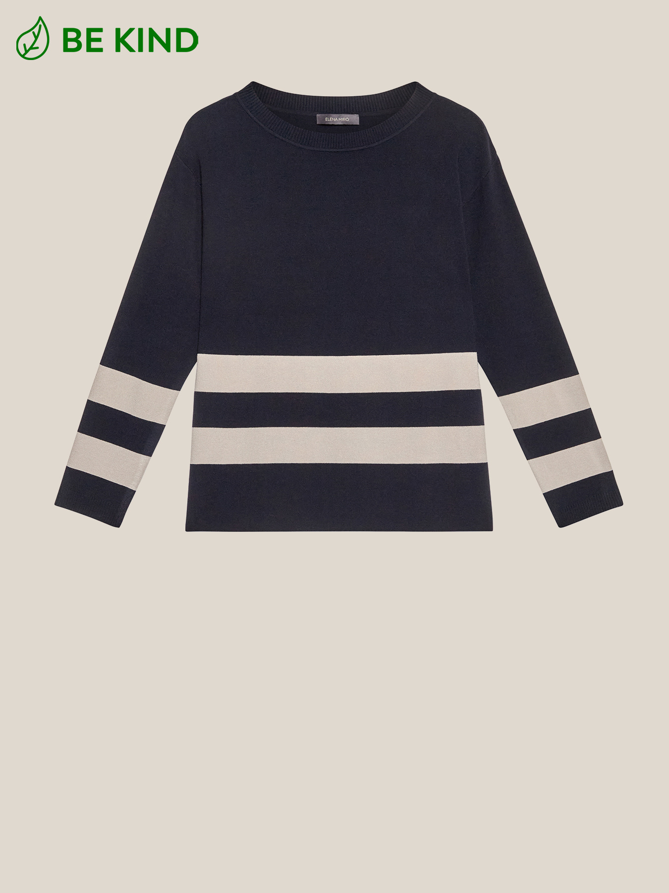 Camisola com riscas na parte inferior image number 4