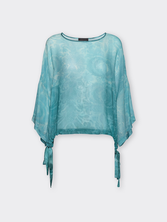 Blouse en georgette imprim&eacute;e