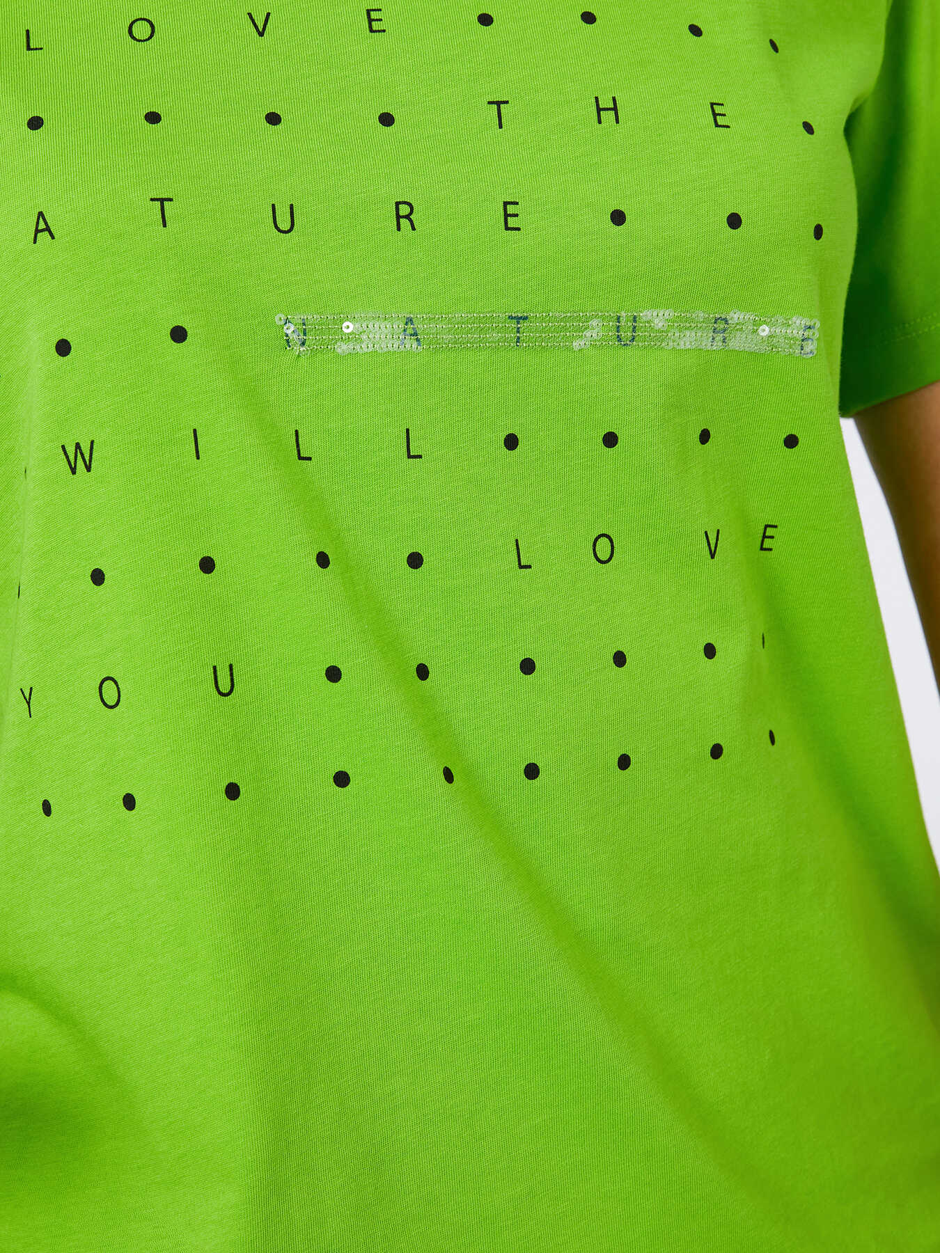 T-shirt avec inscription et paillettes image number 4