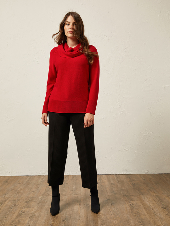 Elenamiro: Sweater com gola destac&aacute;vel Vermelho_1