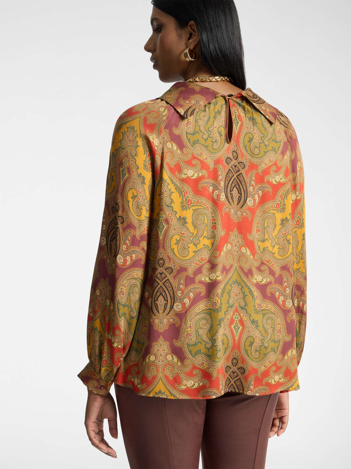 Blusa in viscosa stampata image number 1
