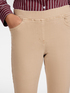 Slim-fit cotton blend drill trousers image number 3