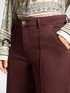 Pantaloni palazzo cropped vita alta image number 3