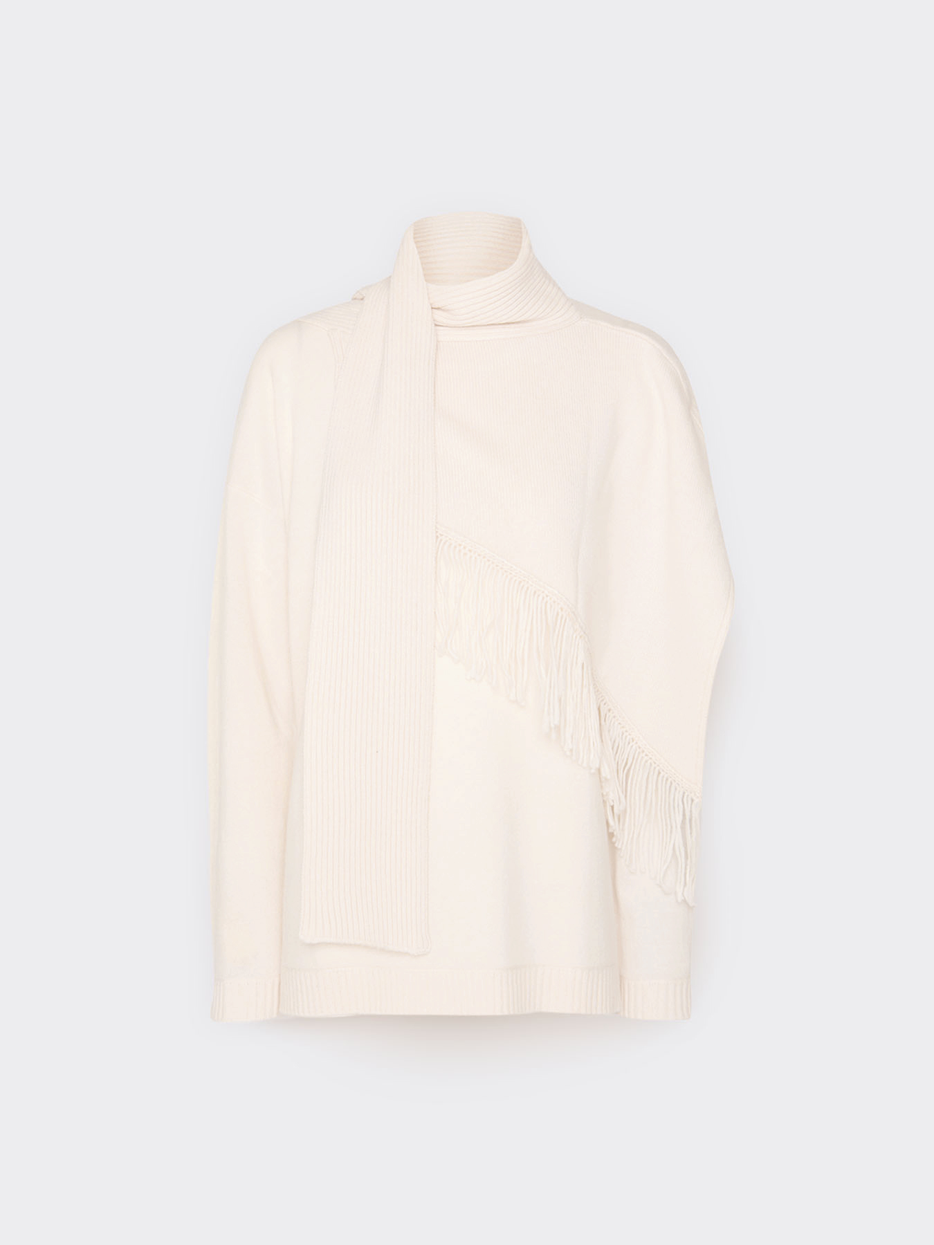 Fransenpullover mit abnehmbarem Schal image number 4