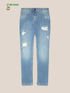 Hand embroidered sustainable cotton jeans image number 4