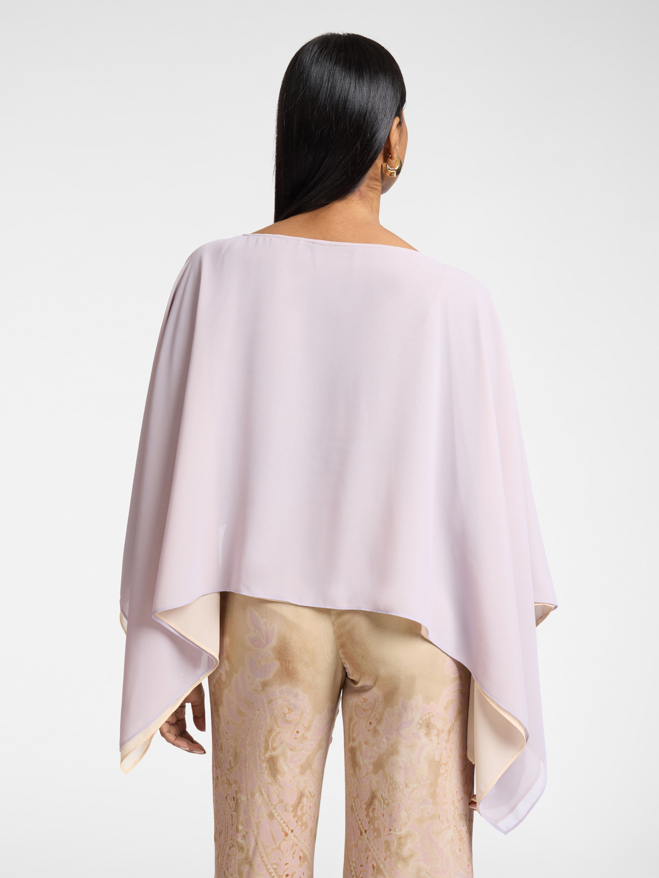 Mantella doppia in georgette image number 1