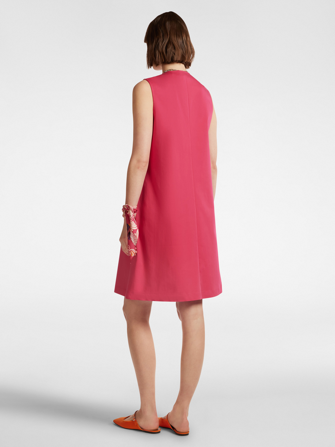 A-line dress with buttons on the shoulders image number 1