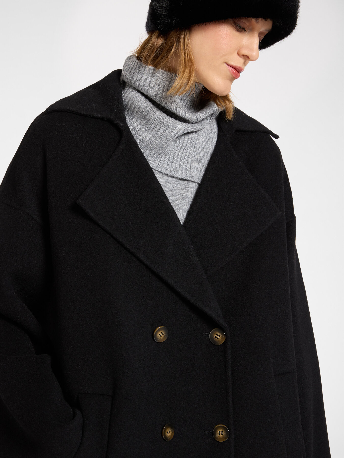 Taillierter Caban mit breitem Kragen image number 3