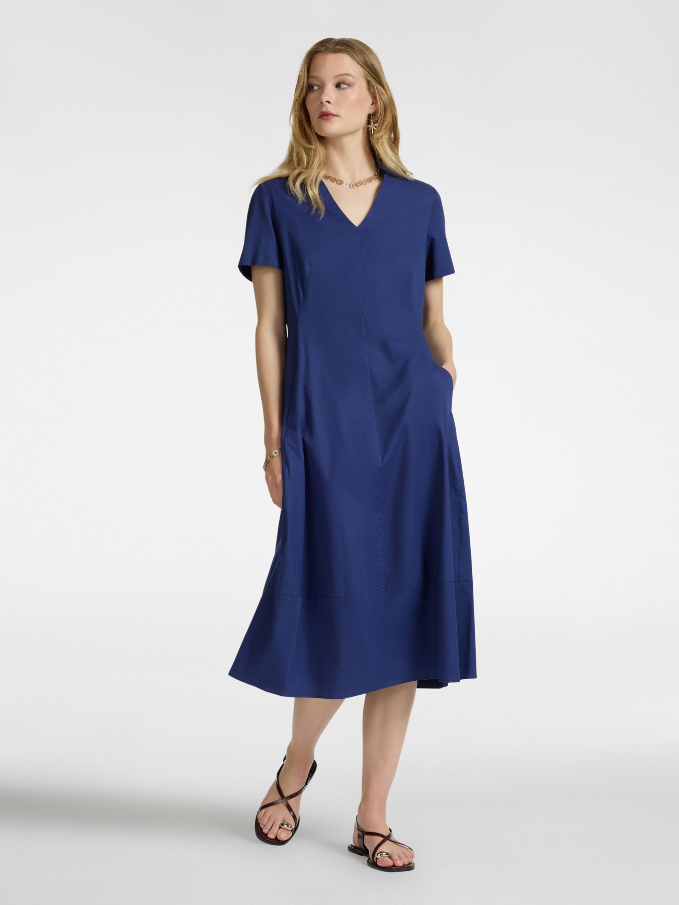 Flared cotton dress image number 0