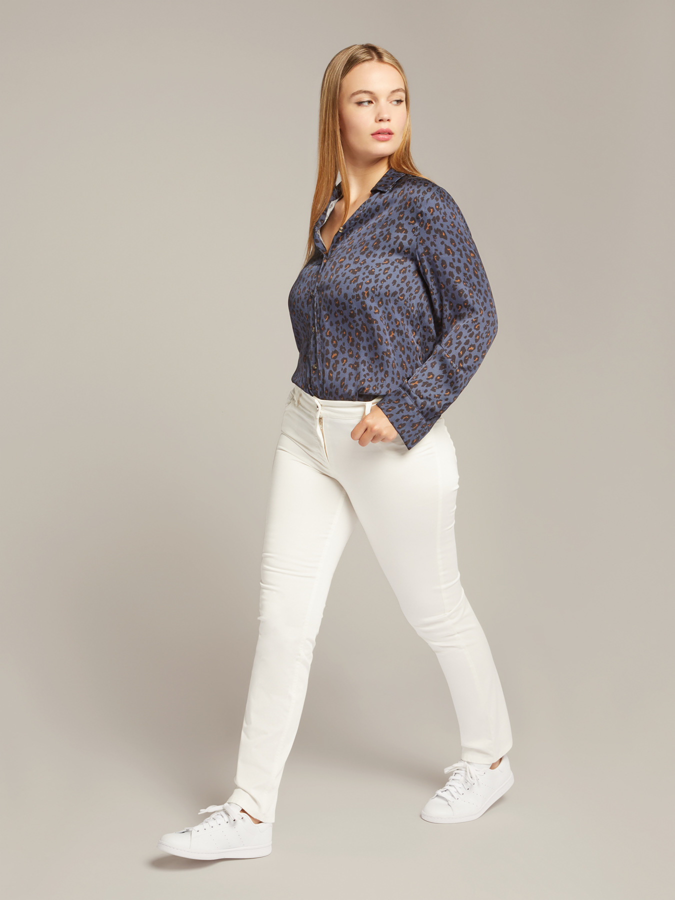 Pantaloni in cotone stretch image number 0