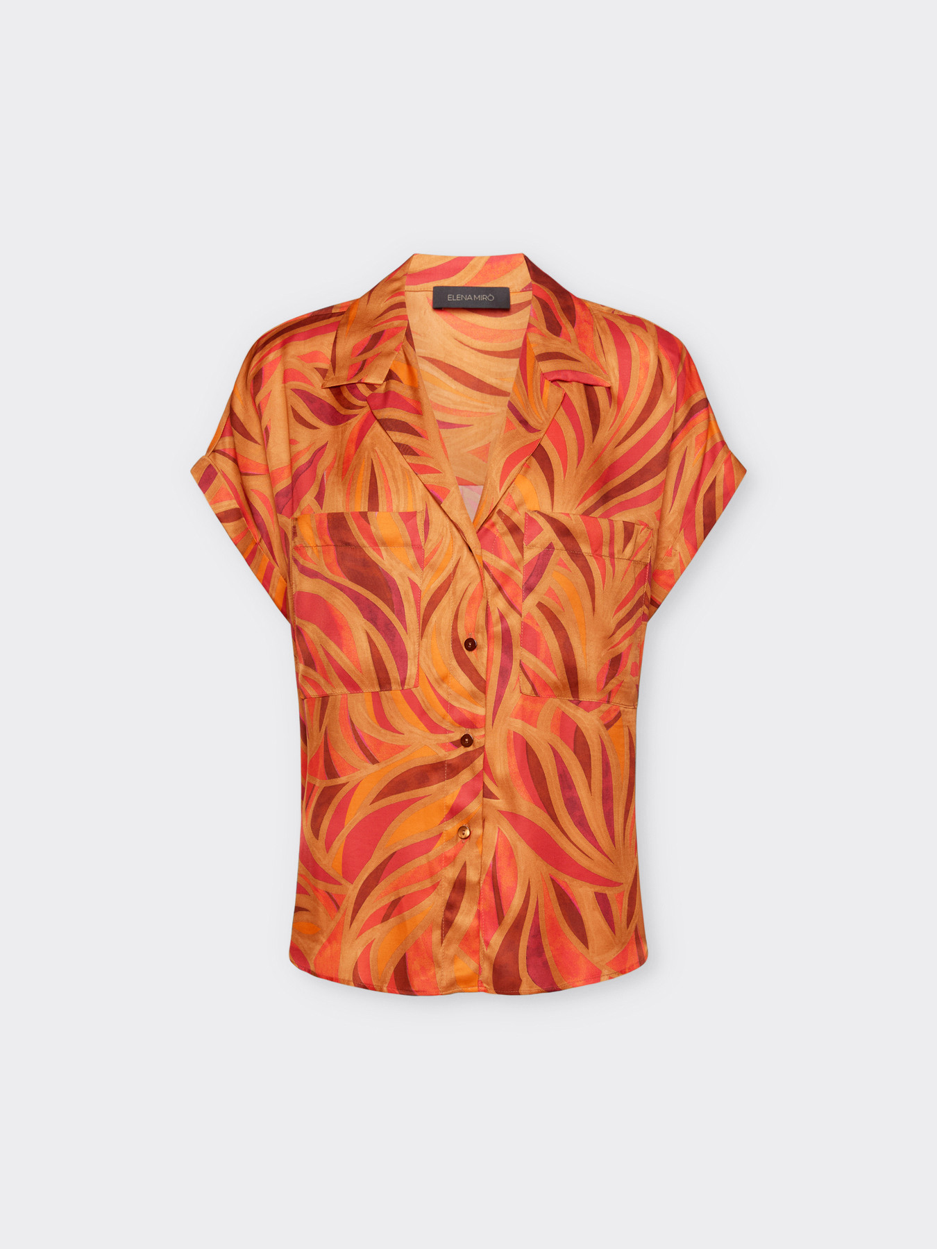 Shirt with foliage print image number 4