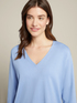 ECOVERO™ viscose sweater with V-neck image number 2