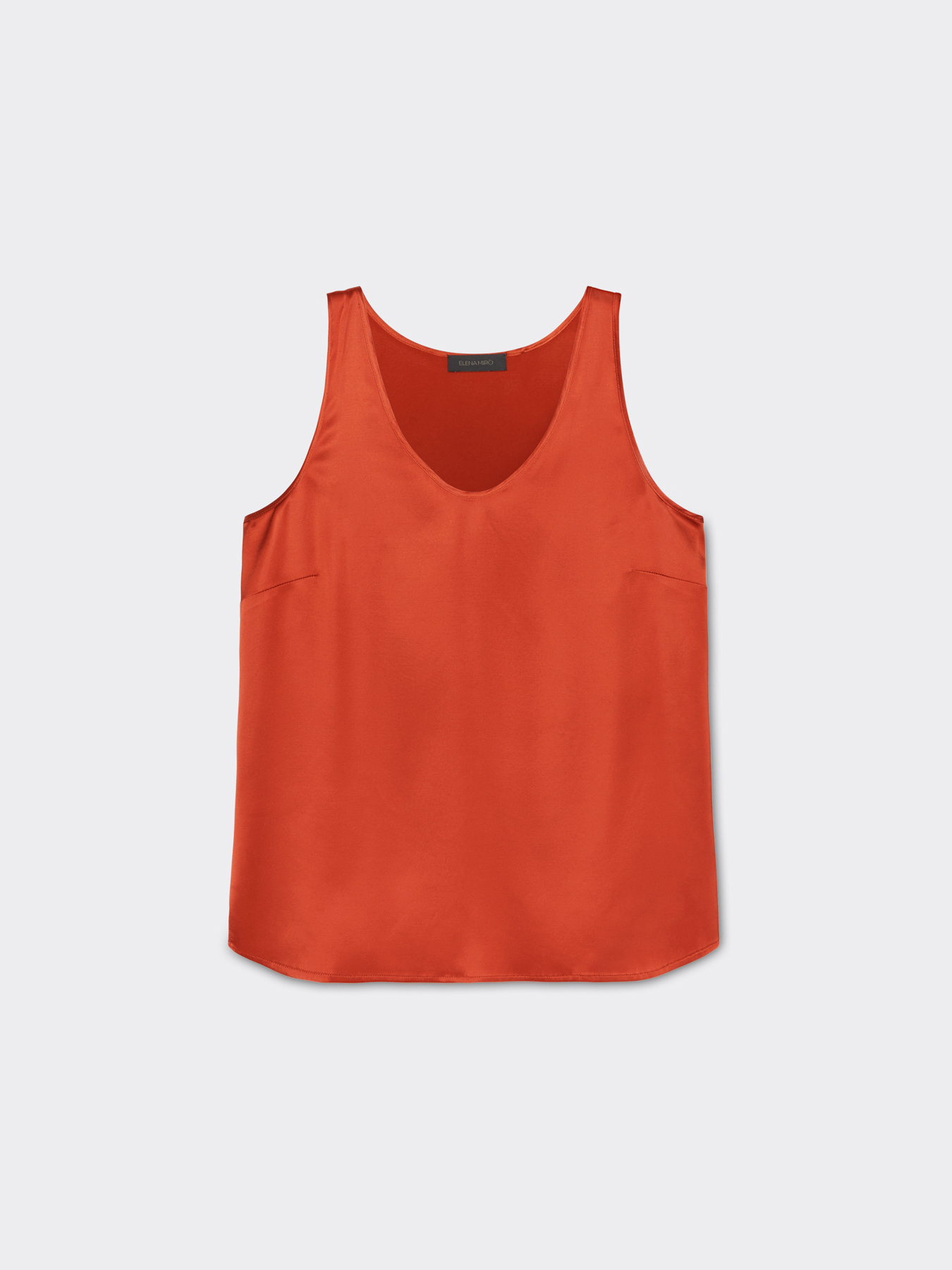 Stretch viscose V neck top image number 4