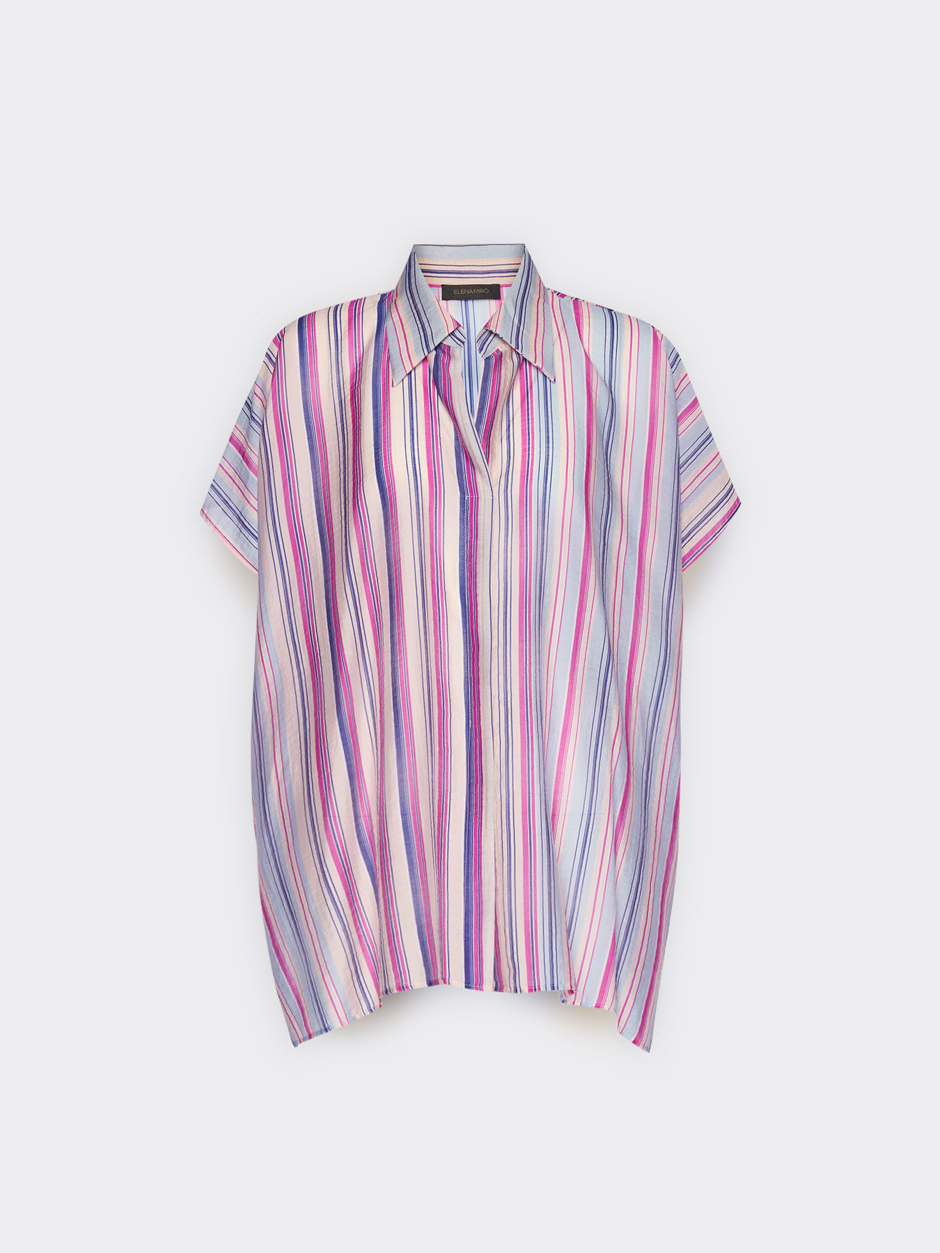 Camisa oversize de mezcla de lyocell a rayas image number 4