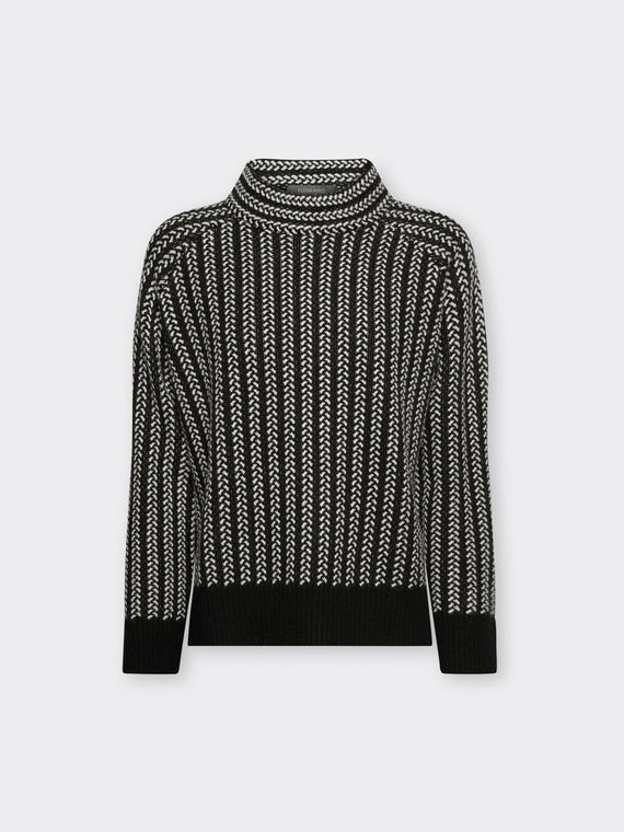Maglia pura lana lavorazione trecce