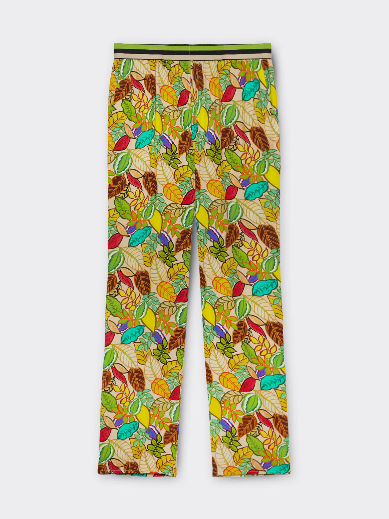 Straight-leg printed trousers image number 5