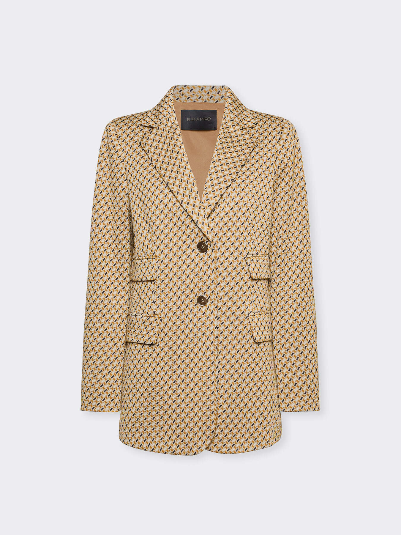 Stretch jacquard blazer image number 4