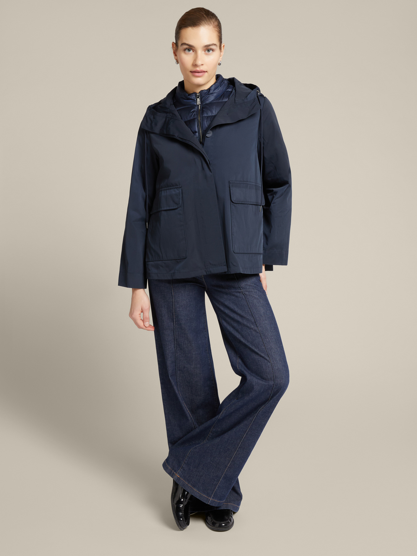 Parka in recycled nylon with detachable vest image number 2