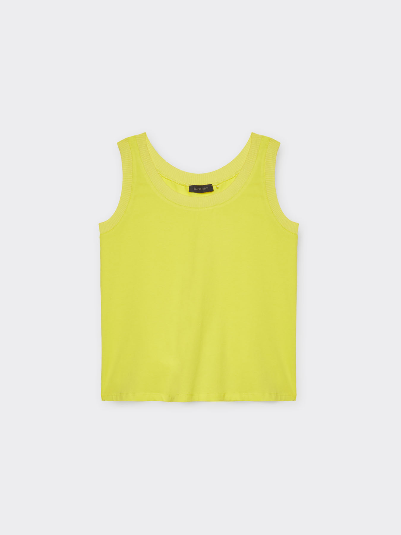 Top con bordi in tricot image number 4