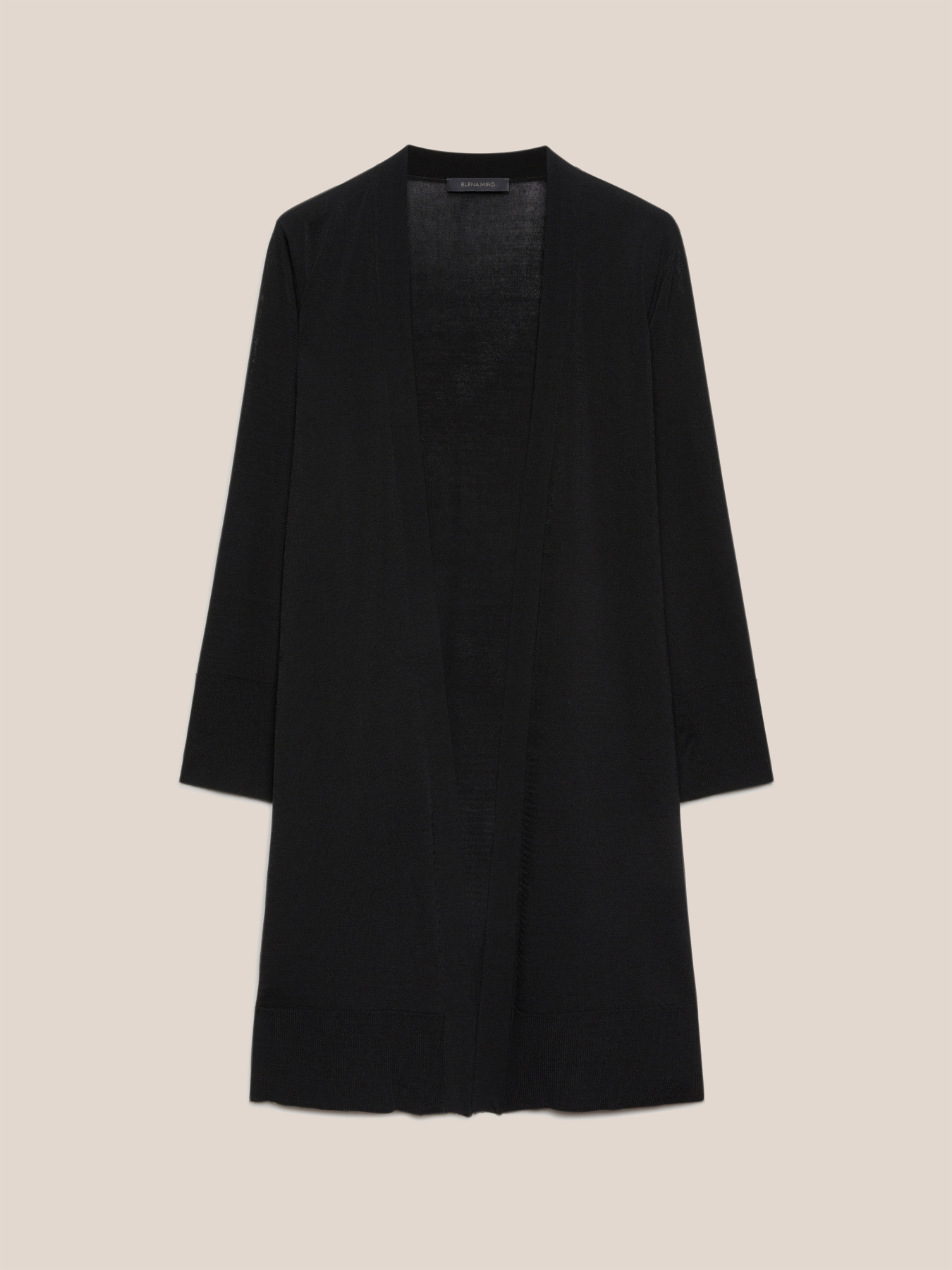 Cardigan lungo in viscosa cr&ecirc;pe image number 4