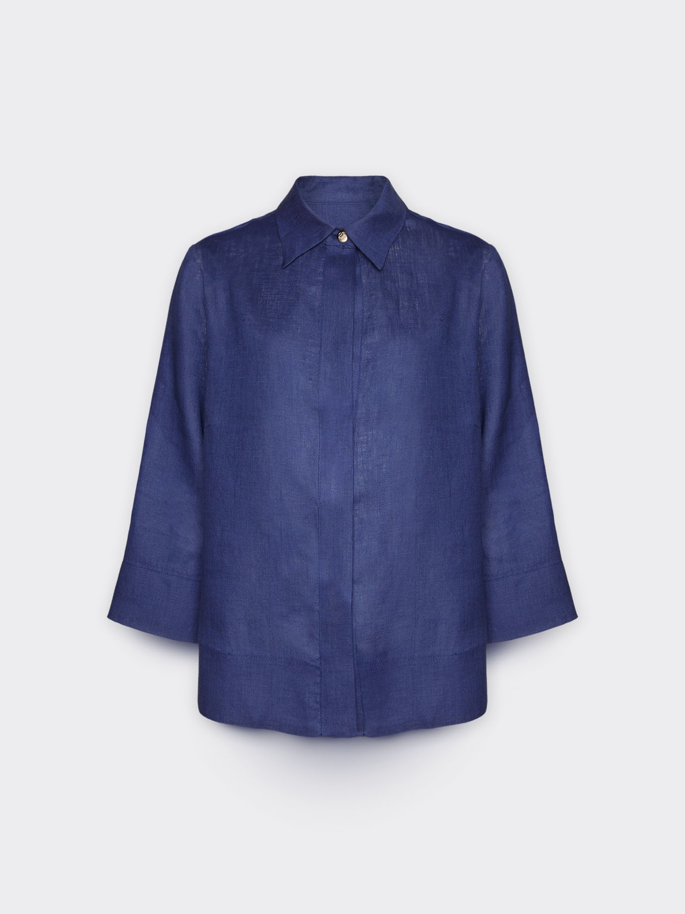 Camicia relaxed fit in lino image number 4