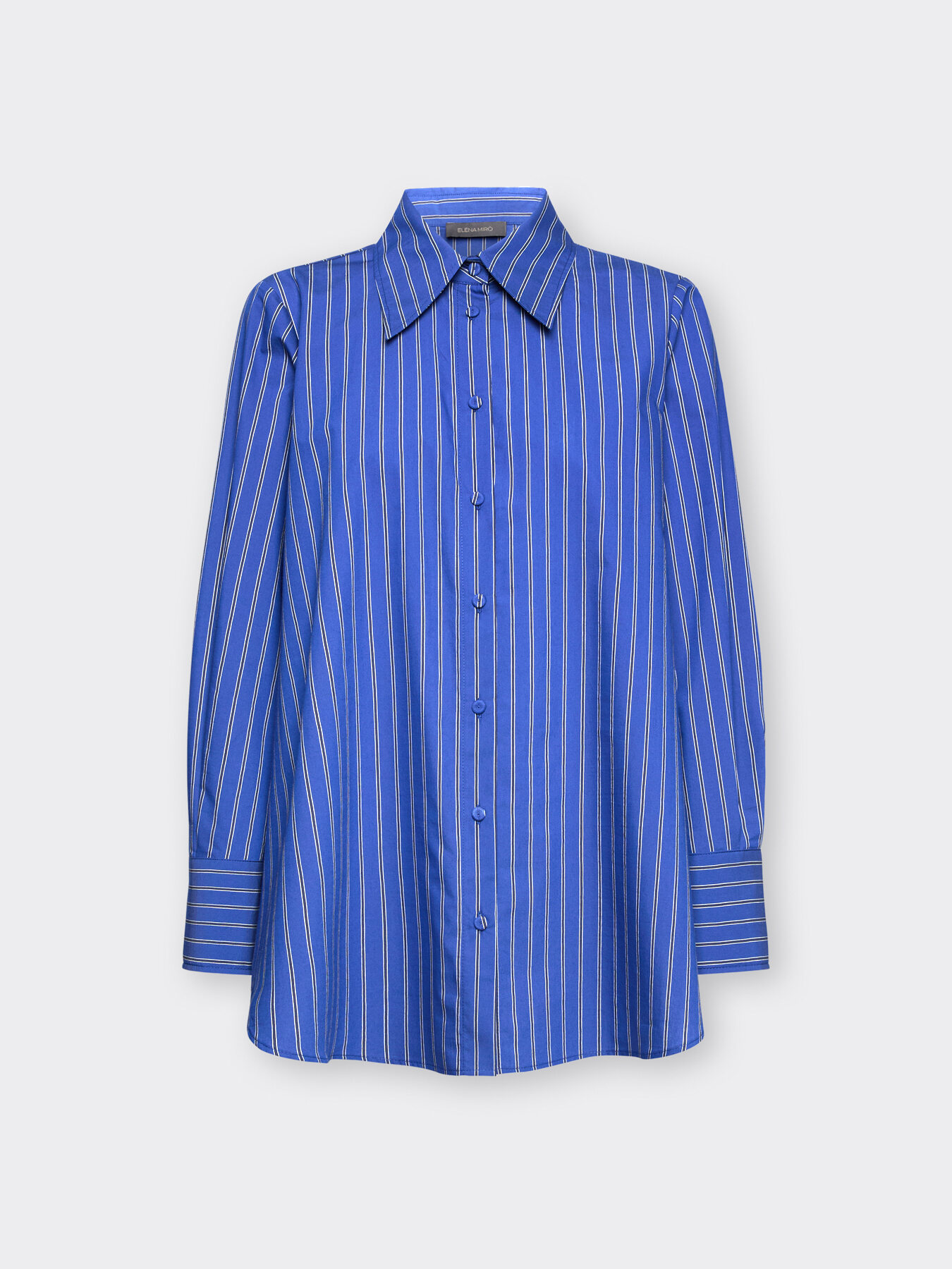 Camicia misto cotone a righe image number 4