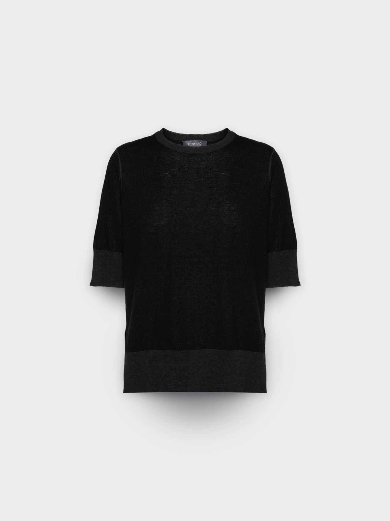 Short-sleeved wool sweater image number 4