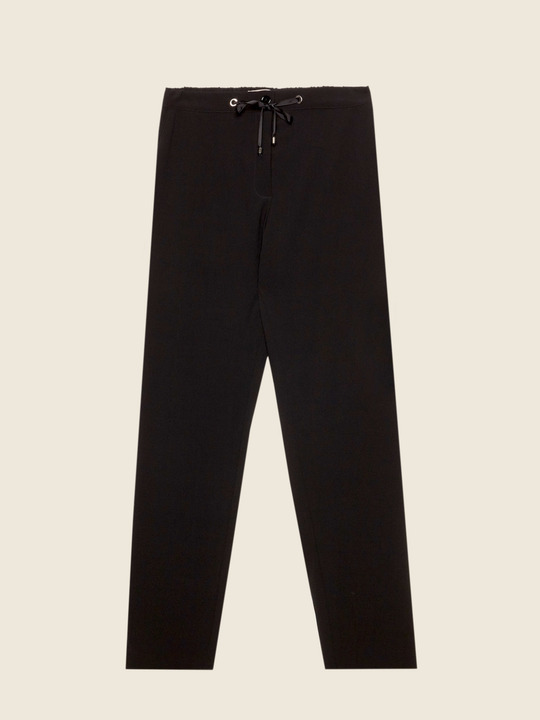 Elenamiro&nbsp;: Pantalon jogger en tissu fluide Noir_1