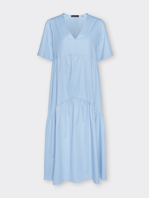 Vestido midi con volantes