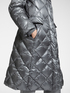 Long down jacket with diamond quilting image number 3