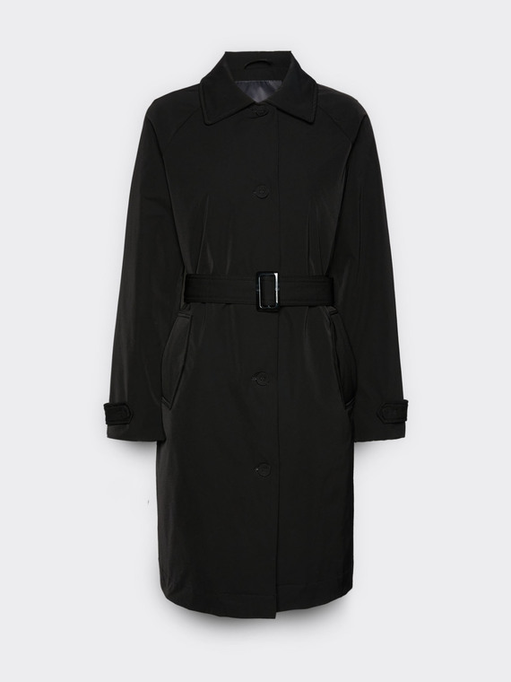 Langer Daunenjacke mit G&uuml;rtel