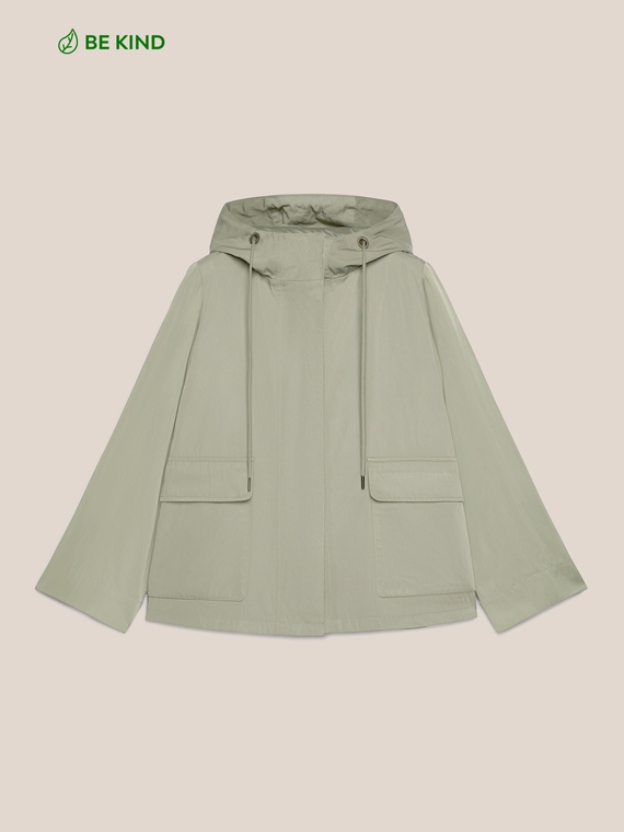 Parka in recycled nylon with detachable vest