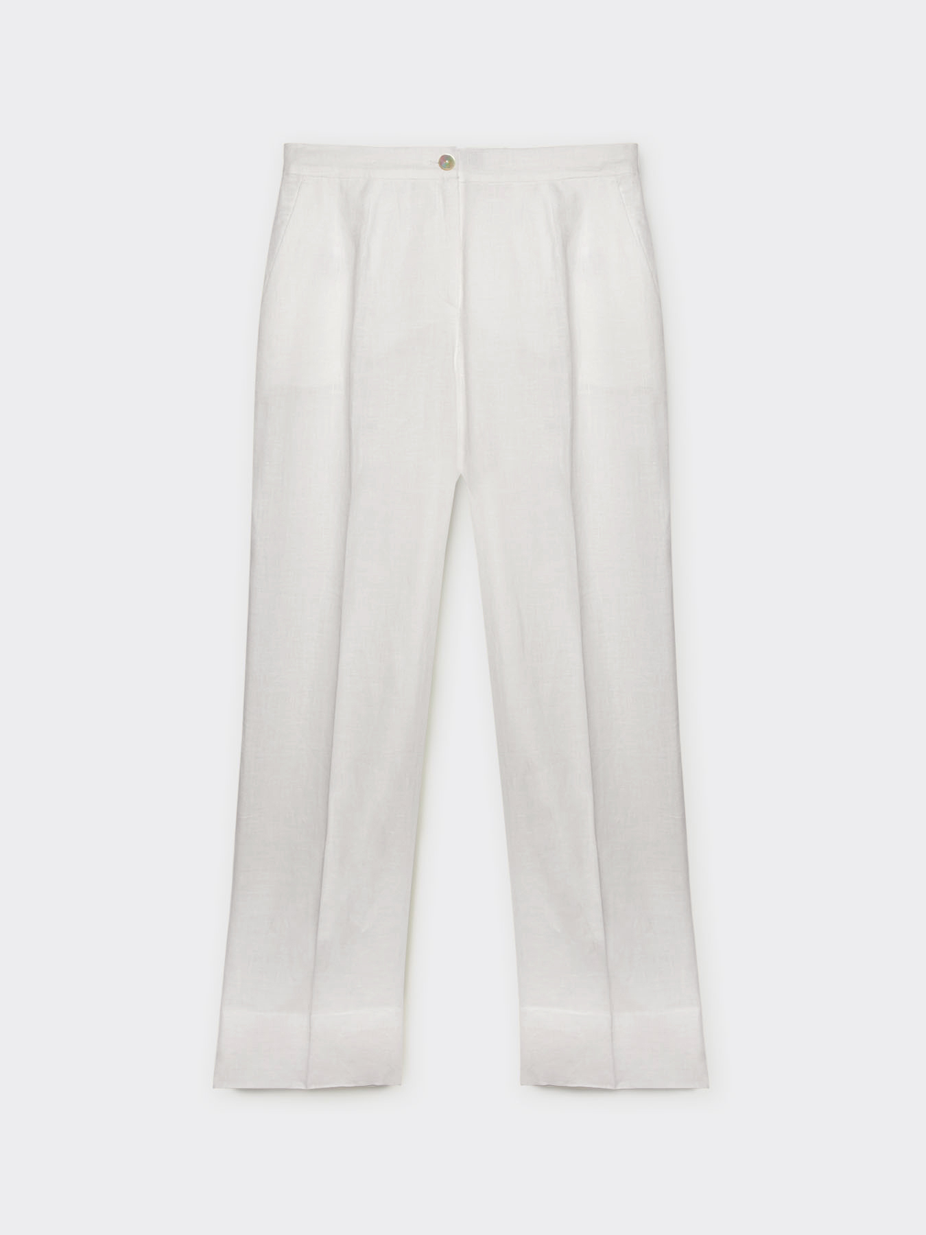 Straight-leg linen trousers image number 4
